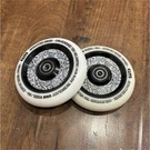 Elite Signature Series Ride 110MM White Scooter Wheels Pair. Fixed Price $45.00.