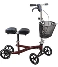 Roscoe Medical Knee Walker All Terrain Adjustable Scooter, Burgundy. Fixed Price $78.99.