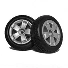 Pride Victory Scooter Rear Wheels, 2 Black Tires/silver Mag Rims, 9" X 3". Fixed Price $249.00.