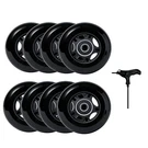 Vortrack 8-PACK Inline Skate Wheels 85A With ABEC-9 Bearings, 64MM 70MM 72MM .... Fixed Price $39.68.