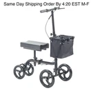 Equate EQKW501 Folding Knee Walker Alternative To Crutches, 10IN Front Wheels,. Fixed Price $81.00.
