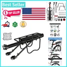 Quick Install Rear Bike Rack - Adjustable Aluminum Cargo Carrier For 27.5 Wheels. Fixed Price $64.99.