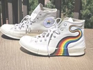 Converse Chuck Taylor Pride Rainbow Wave Sneakers Size 8.5 Women 10.5. Fixed Price $19.50.
