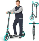 Foldable Kick Scooter, 8 Wheels, Adjustable, Suspension & Brakes, Mint Green. Fixed Price $66.49.