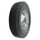 New Flat Free Wheel, Solid Rubber Wheel: 10" Dia., 1/2" Wd, 450 Lb.. Fixed Price $26.99.