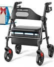 Durable 4 Wheel Rollator Walker 350 Lb Capacity Adjustable Comfort And Safety. Fixed Price $104.90.