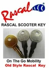 Two (2) Keys For Rascal Scooter Fits All Models 120 230 235 240 245 200 300 305. Fixed Price $12.75.