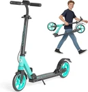 Kick Scooter, Ages 8+, Dual Brakes, Foldable, Wheels, Aqua, 240LBS. Fixed Price $71.99.