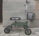 Kneerover Steerable Scooter Green With Basket And Brake Lightly Used. Fixed Price $69.99.