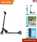 Jupiter Kids 2-WHEEL Light-up Kick Scooter, Led Lights On Handlebar, Stem, Wh.... Fixed Price $39.99.