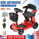 Foldable Mobility Scooter Heavy Duty 300LBS 4 Wheel 25 Mile Senior - Red. Fixed Price $249.99.