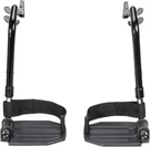 *used* Drive Medical Stdsf-tf Swing Away Footrests, W/ Metal Plates. Blk. 1-PAIR. Fixed Price $30.00.