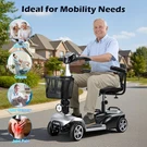 4 Wheels Mobility Scooter For Adults & Seniors, Lightweight Foldable 5 Mph Speed. Fixed Price $568.55.