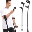 Healthbazaar Forearm Crutches Adults Foldable And Height Adjustable Elbow. Fixed Price $99.85.