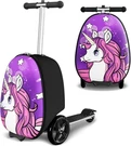 2-IN-1 Ride-on Scooter Suitcase Luggage For Kids With Led Wheels Foldable. Fixed Price $85.55.