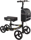 Aojin Knee Scooter Steerable Portable Walker 8" Front Wheels Senior 300LB Black. Fixed Price $86.41.