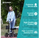 Elenker YF-9002A Steerable Deluxe Medical Knee Walker 10" Wheels Silver. Fixed Price $132.17.